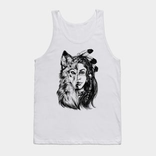 girl wolf Tank Top